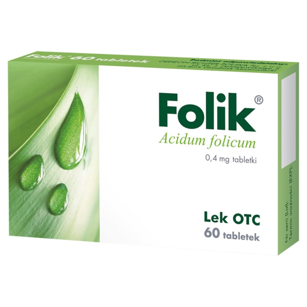 Folik 0,4 mg Tabletki 60 sztuk
