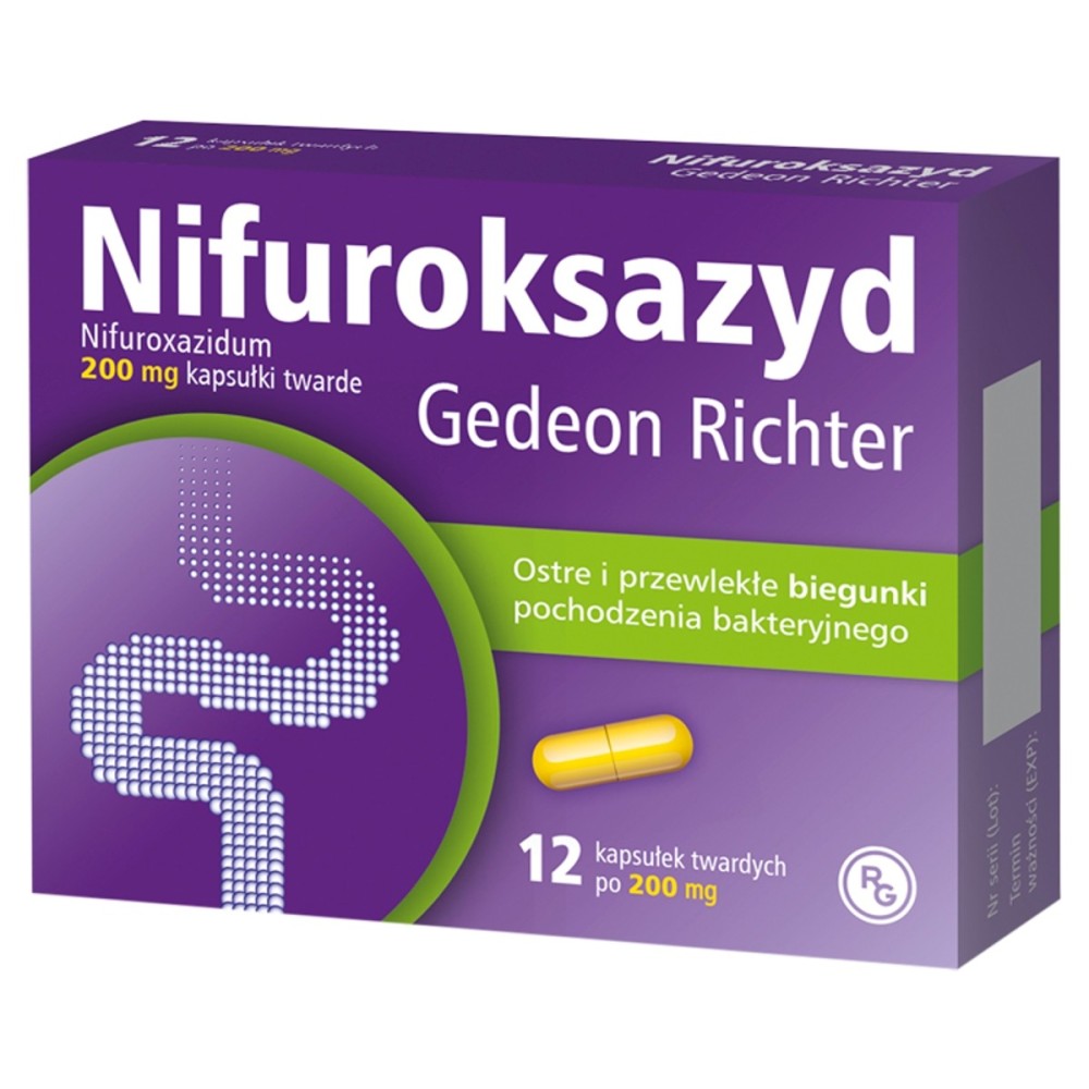 Nifuroksazid 200 mg Hard capsules 12 pieces