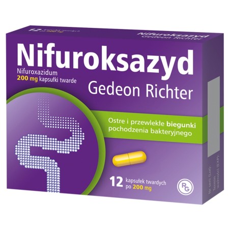 Nifuroksazid 200 mg tvrdé tobolky 12 kusů