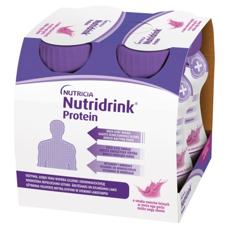 Nutridrink Protein Food for special medical purposes forest fruits 500 ml (4 x 125 ml)