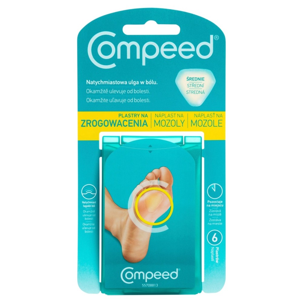 Compeed Medical device, patches for medium-sized calluses, 6 pieces