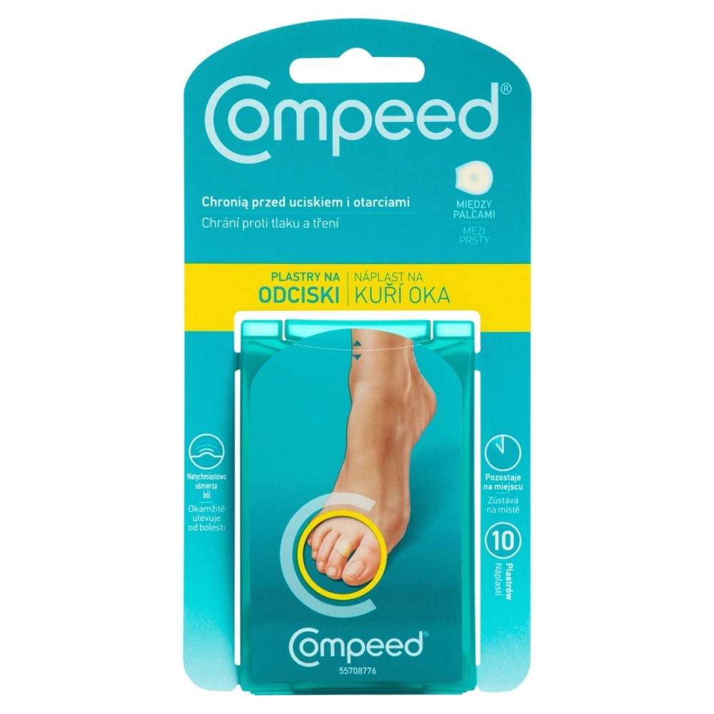 Compeed Medical device patches for corns between fingers, 10 pieces