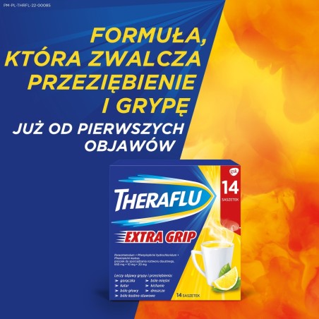 Theraflu Extra Grip 650 mg + 10 mg + 20 mg Vícesložkový lék 14 jednotek