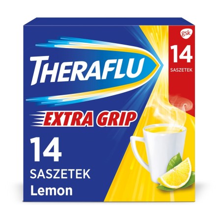 Theraflu Extra Grip 650 mg + 10 mg + 20 mg Arzneimittel mit mehreren Wirkstoffen 14 Einheiten