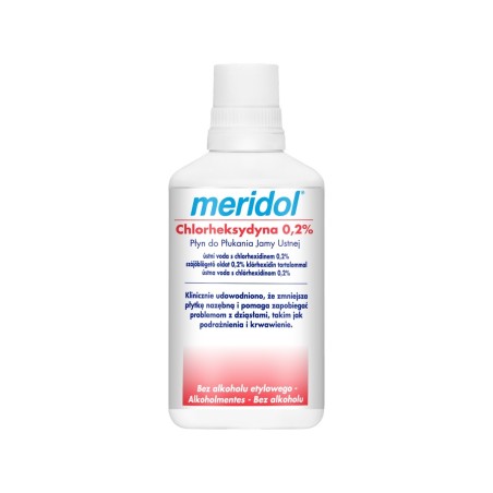 meridol® Chlorheksydyna 0,2% płyn do płukania jamy ustnej na problemy z dziąsłami 300ml