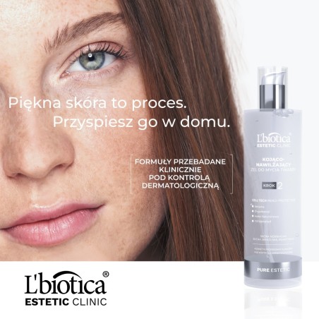 L'biotica Estetic Clinic PURE Estetic gel limpiador facial calmante e hidratante 200 ml
