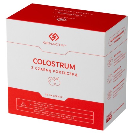 Genactiv Nahrungsergänzungsmittel Colostrum mit schwarzer Johannisbeere 91,5 g (30 Stück)