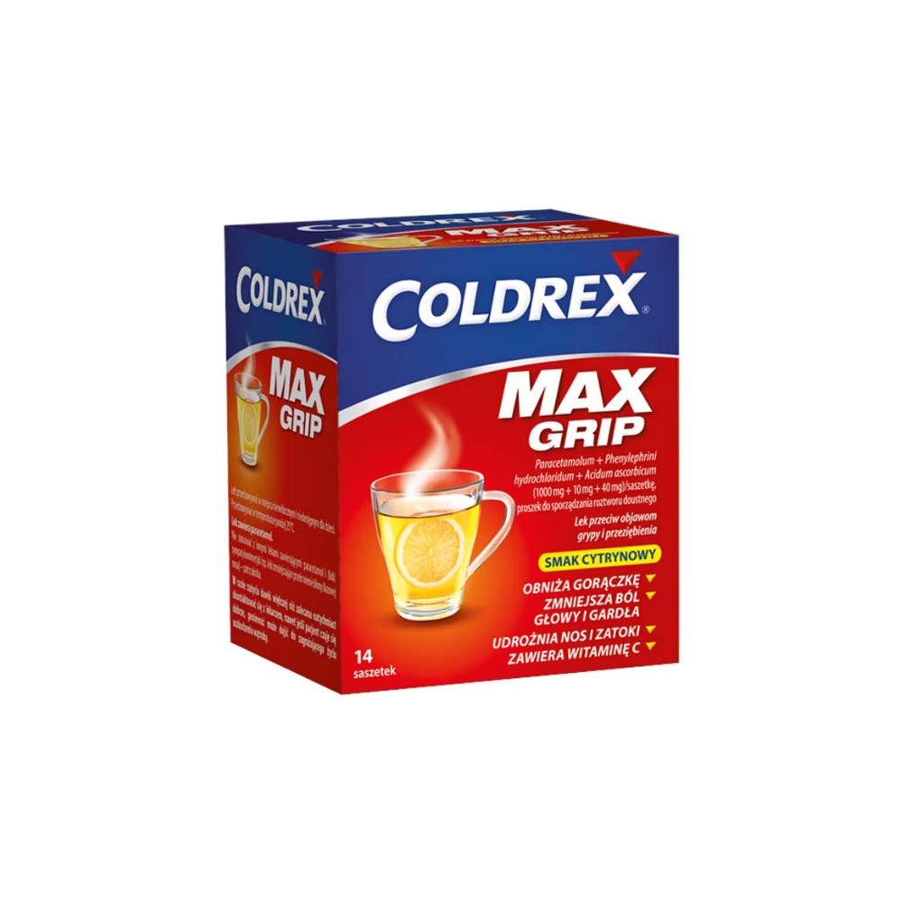 Coldrex MaxGrip, polvo/solución oral específica, 14 sobres.