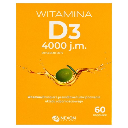 Dietary supplement vitamin D3 4000 IU 60 pieces