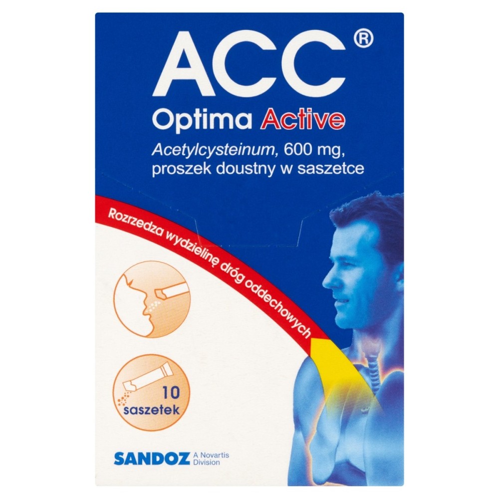 ACC Optima Active 600 mg Lek 10 pièces