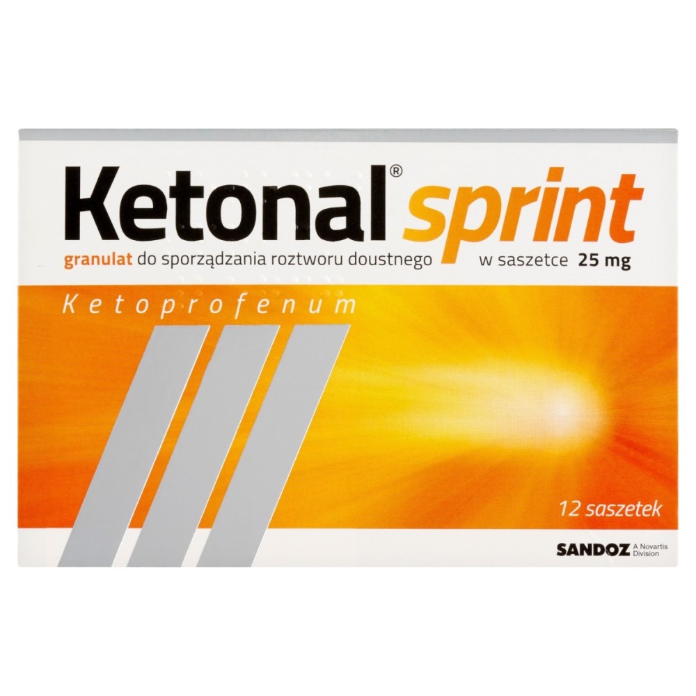 Ketonal Sprint 25 mg Lek 12 piezas