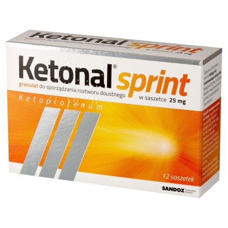 Ketonal Sprint 25 mg Lek 12 pièces