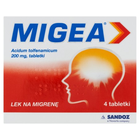 Migea 200 mg Migraine medicine 4 pieces