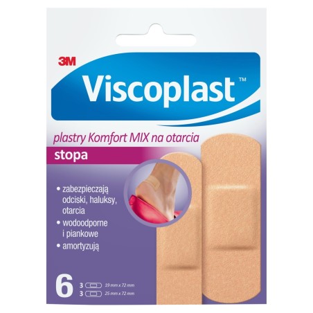 Viscoplast Comfort Mischpflaster für Schürfwunden 72 mm x 25 mm 6 Stück
