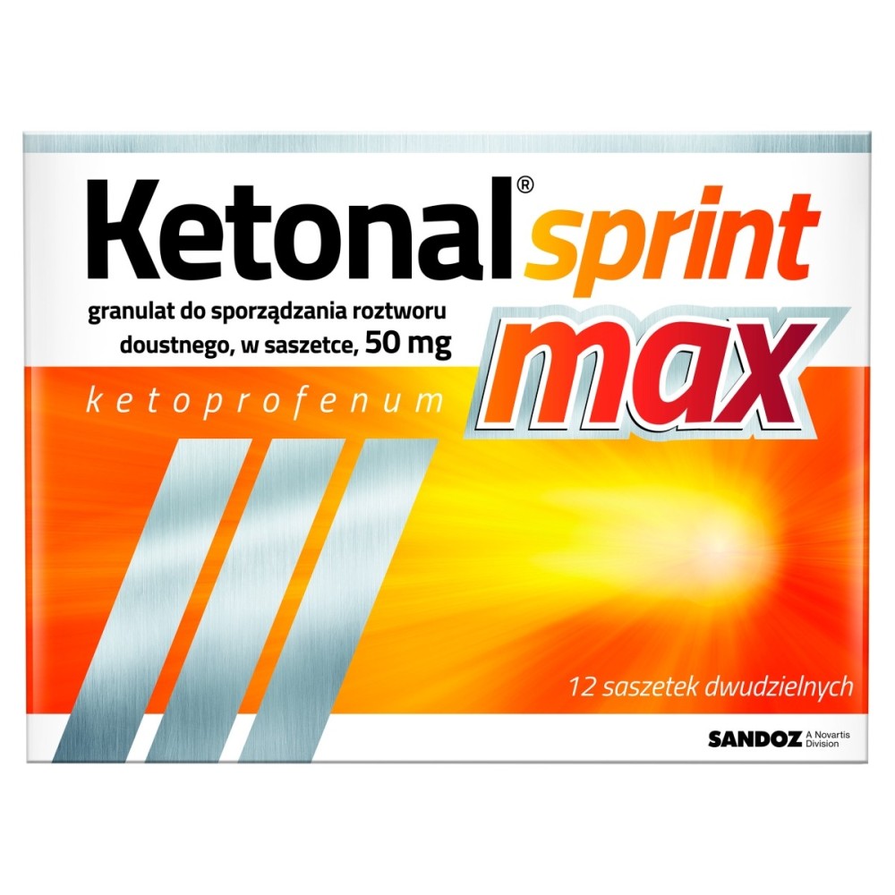 Ketonal Sprint Max 50 mg Granulés pour solution buvable en sachet de 12 pièces