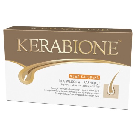 Kerabione Suplement diety dla włosów i paznokci 35,7 g (60 sztuk)