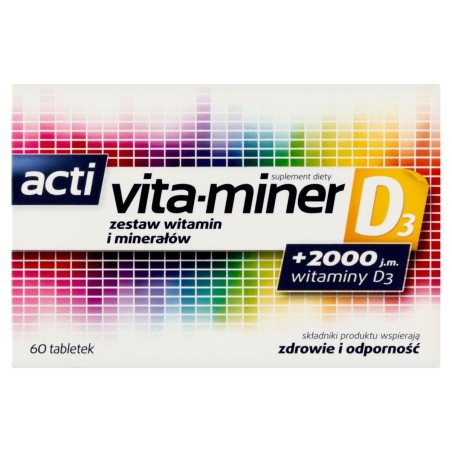 Acti vita-miner D₃ Suplement diety 60 sztuk