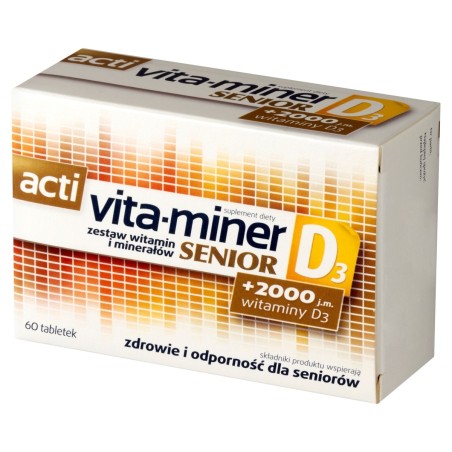 Acti vita-miner Senior D₃ Dietary supplement 60 pieces