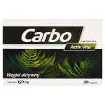 Activ Vita Carbo Doplněk stravy aktivní uhlí 150 mg 20 kusů