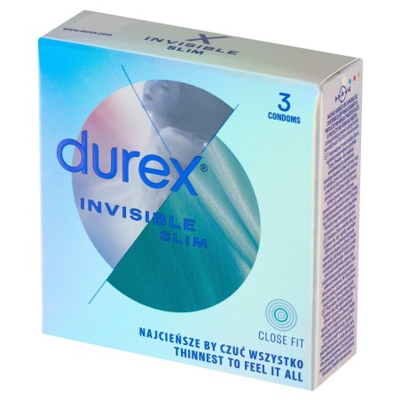 Durex Invisible Slim Medical device, condoms, 3 pieces