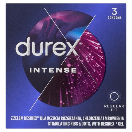 Durex Preservativos Intensos 3 piezas