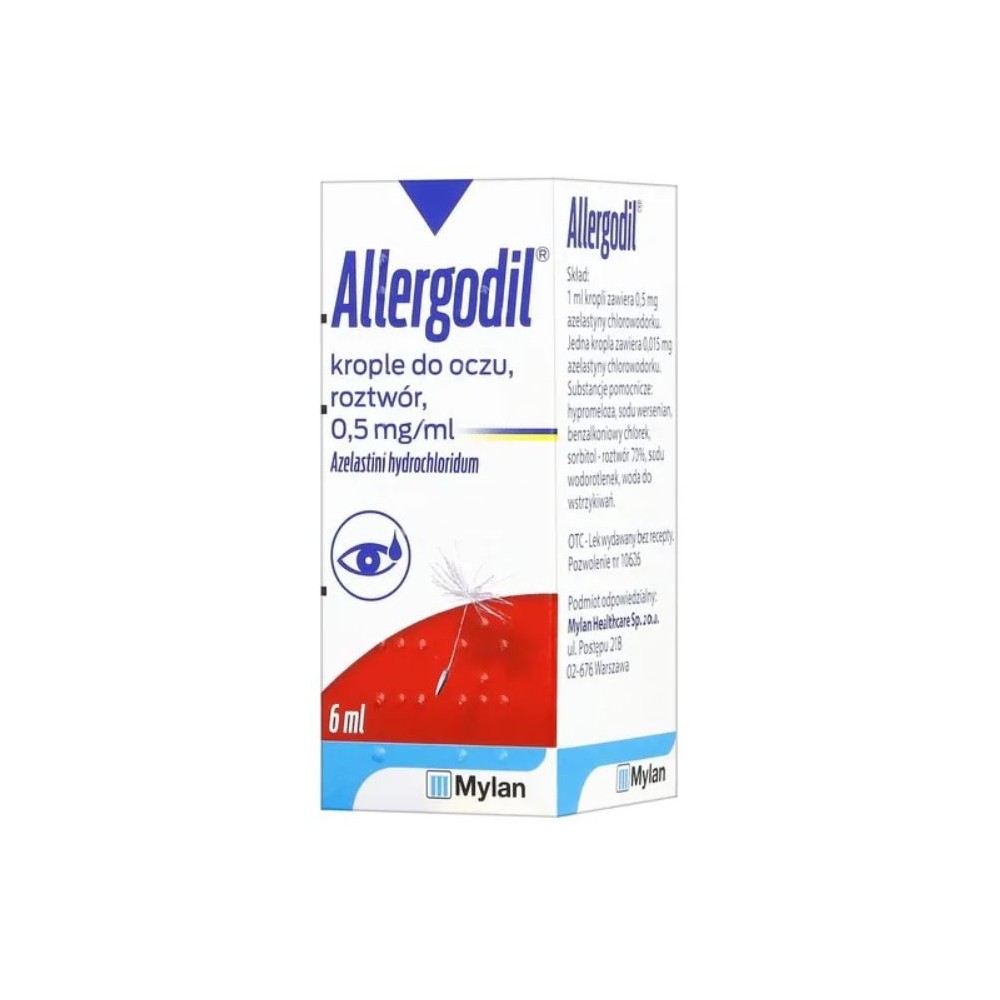 Allergodil eye drops,solution 0.5mg/ml 6m