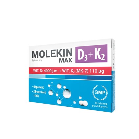 MOLEKIN D3+K2 MAX*30 TABL.POWL.
