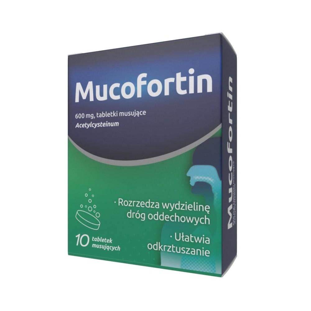 Mucofortin šumivé tablety 600 mg 10 kusů