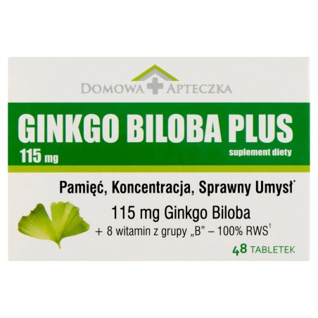 Nahrungsergänzungsmittel Ginkgo biloba plus 115 mg 14,4 g (48 Stück)