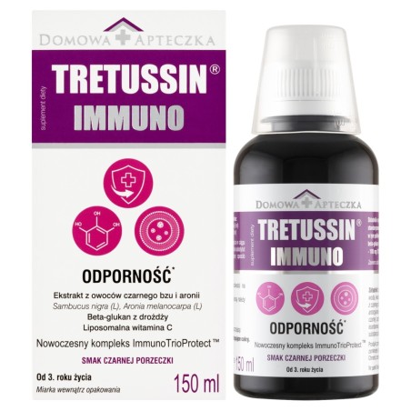 Tretussin Immuno Suplement diety smak czarnej porzeczki 150 ml
