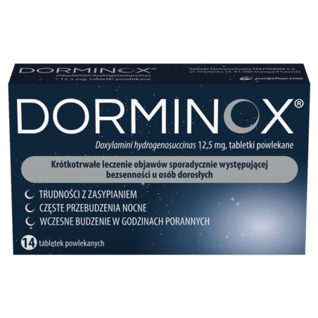 Dorminox 12,5 mg x 14 tabl. powl.