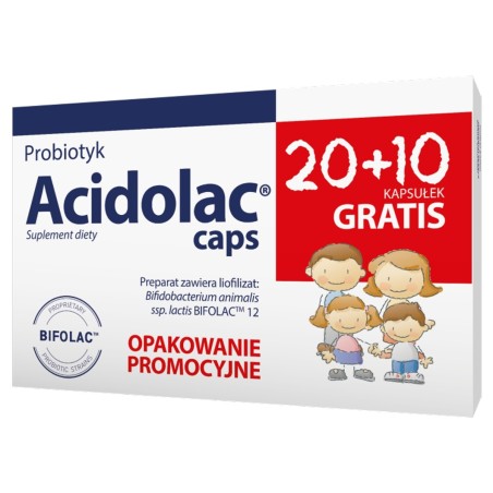 Acidolac caps x 20 + 10 kaps.