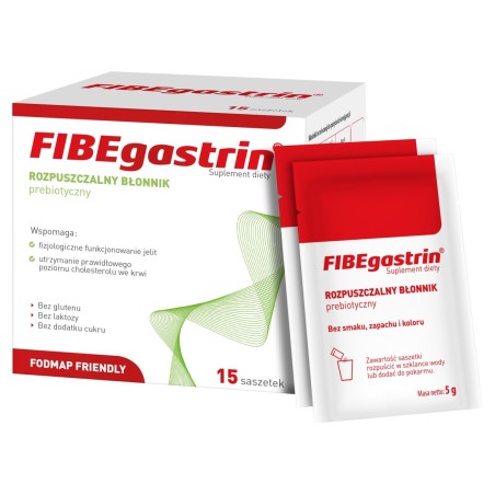 Fibegastrin Suplemento dietético fibra prebiótica soluble 75 g (15 piezas)