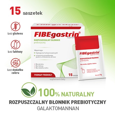Fibegastrin Doplněk stravy rozpustná prebiotická vláknina 75 g (15 kusů)