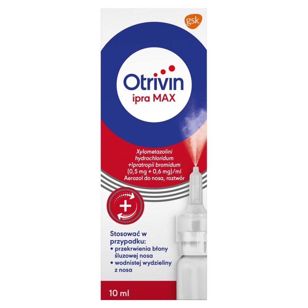 Otrivin ipra Max 0,5 mg + 0,6 mg Nosní sprej 10 ml