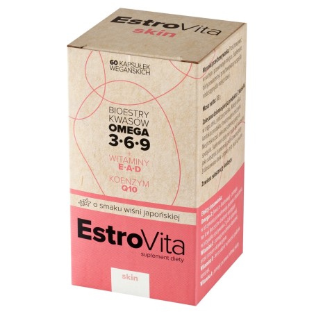 EstroVita Skin Nahrungsergänzungsmittel mit japanischem Kirschgeschmack 88 g (60 Stück)