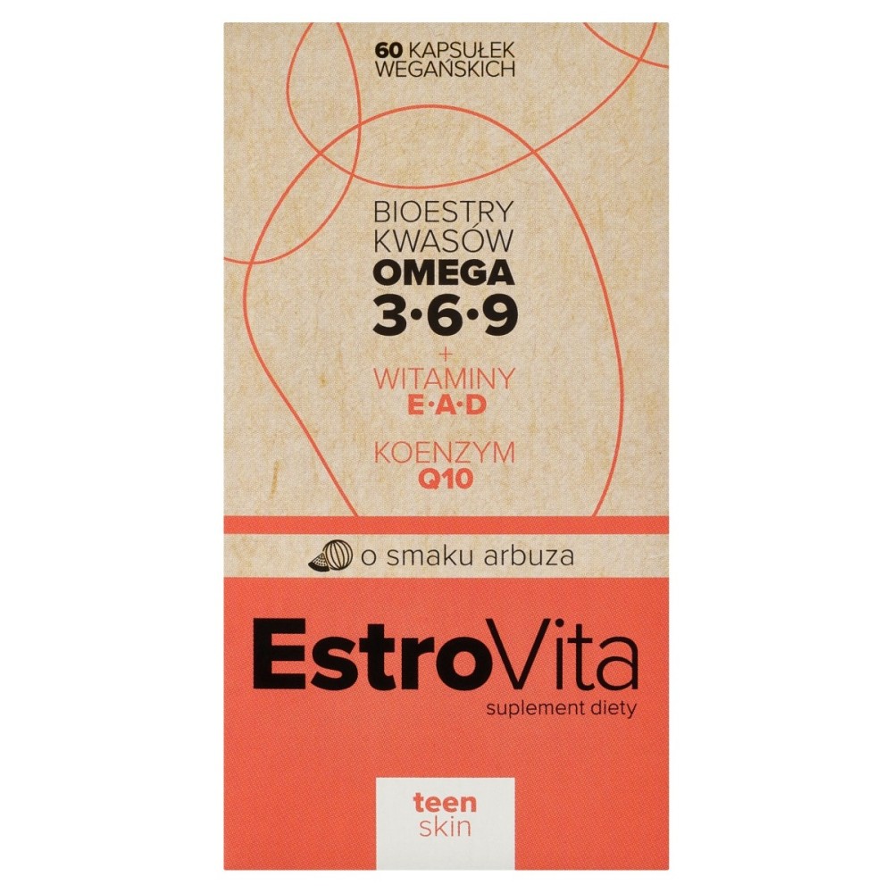 EstroVita Teen Skin Nahrungsergänzungsmittel mit Wassermelonengeschmack 88 g (60 Stück)