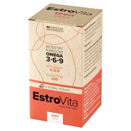 EstroVita Teen Skin Complément alimentaire au goût de pastèque 88 g (60 pièces)