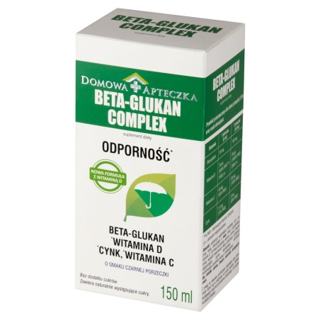 Beta-glucan complex dietary supplement with blackcurrant flavor 150 ml
