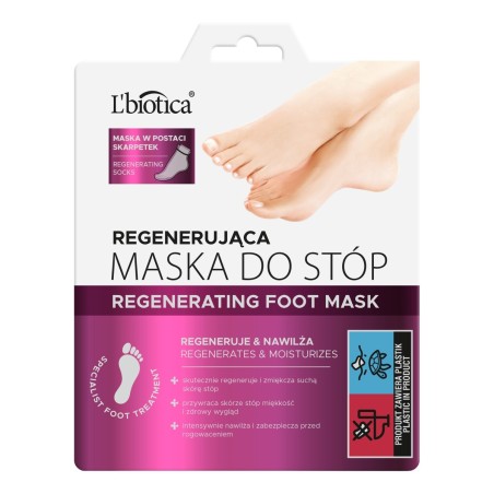L'biotica regenerating foot mask 1 pair