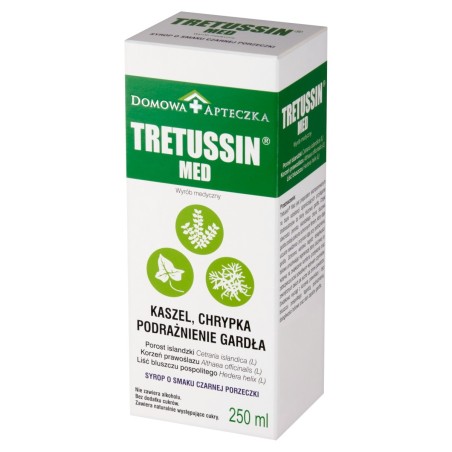 Tretussin Med Medical product syrup with blackcurrant flavor 250 ml