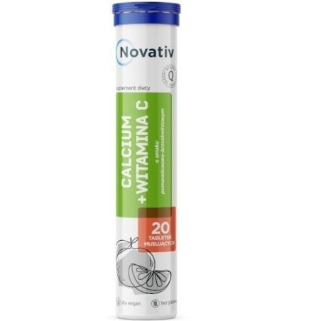 Novativ Calcium + Vitamin C, effervescent tablet, 20 pcs