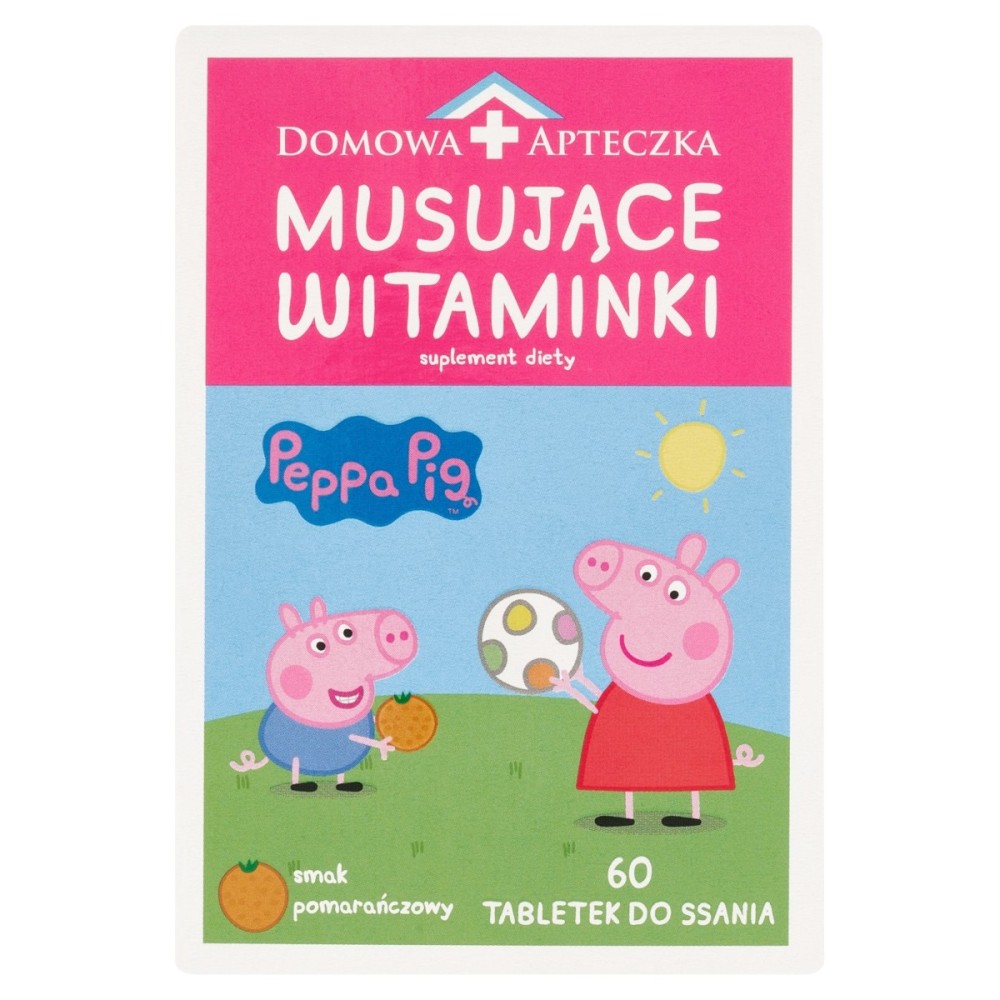 Peppa Pig Dietary supplement, sparkling vitamins, orange flavor, 51 g (60 pieces)