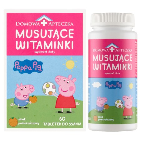 Peppa Pig Dietary supplement, sparkling vitamins, orange flavor, 51 g (60 pieces)