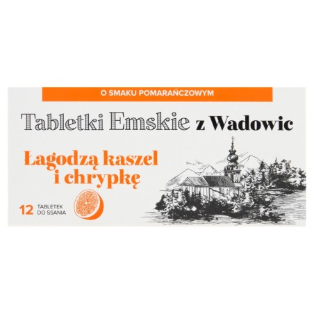 Emskie tablets from Wadowice Orange-flavored lozenges 12 pieces