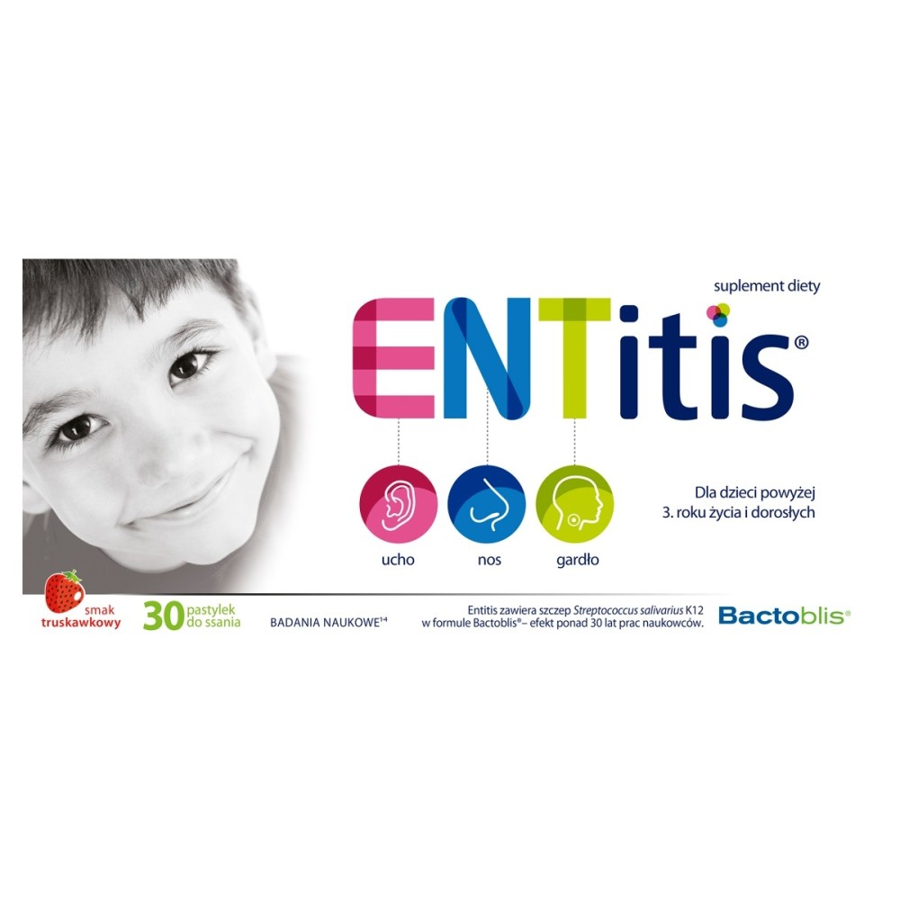 ENTitis Suplement diety smak truskawkowy 24,3 g (30 x 810 mg)