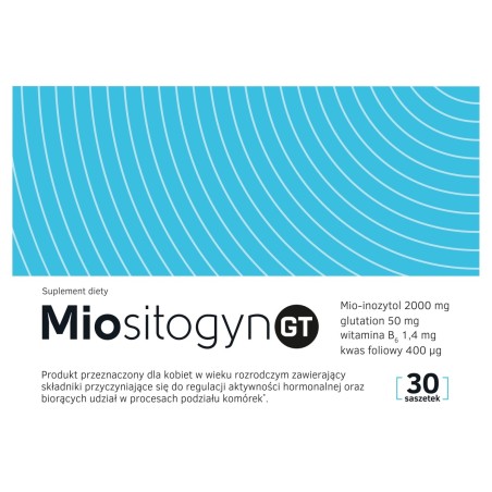 Miositogyn GT Suplement diety 2000 mg 50 mg 1,4 mg 400 μg 150 g (30 x 5 g)