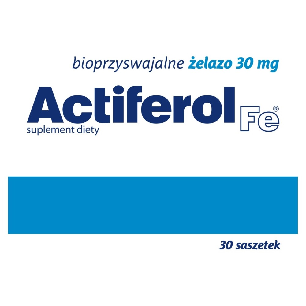 Actiferol Fe Doplněk stravy biologicky dostupné železo 30 mg 45 g (30 kusů)