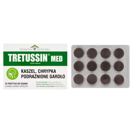 Tretussin Med Dispositivo medico, pastiglie al gusto di ribes nero 60 g (24 pezzi)