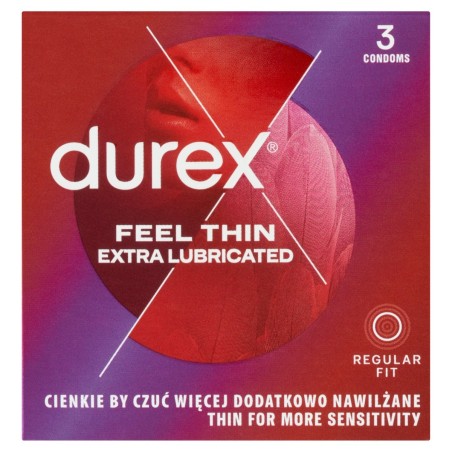 Durex Feel Thin Extra Lubrifiés Préservatifs pour dispositif médical 3 pièces